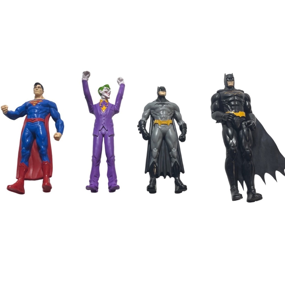 DC Comics Action Figure Lot of 4 Batman Superman Joker Justice League